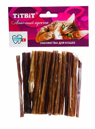 Лакомство для кошек кишки говяжьи TiTBiT