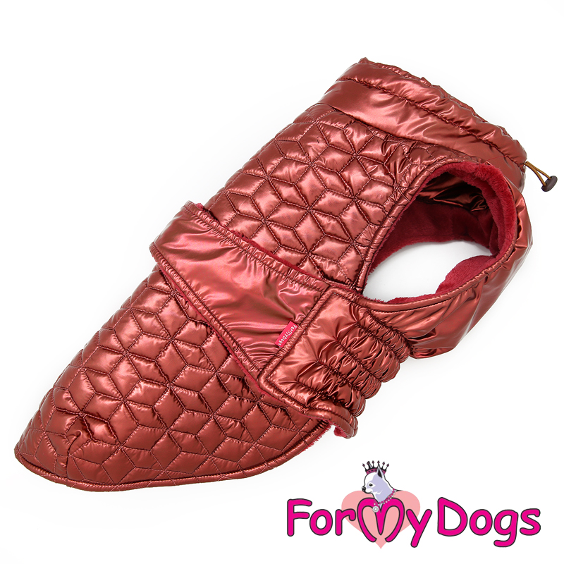 FOR MY DOG Попона бордовая металлик  (А1) FW802/2-2019