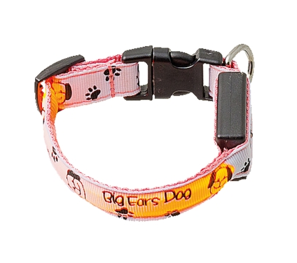 Ошейник с USB-зарядкой светящ. "Собачки и лапки" 15 мм (18-28 см) 14-3400US