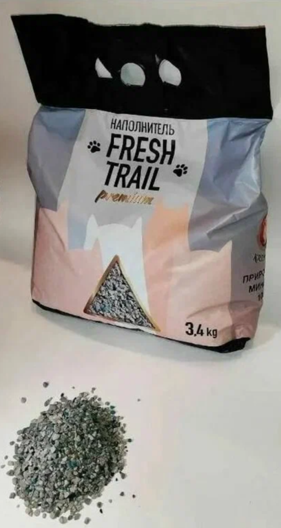Наполнитель "Fresh Trail Премиум" кремниевый (впитывающий) 3,4 кг