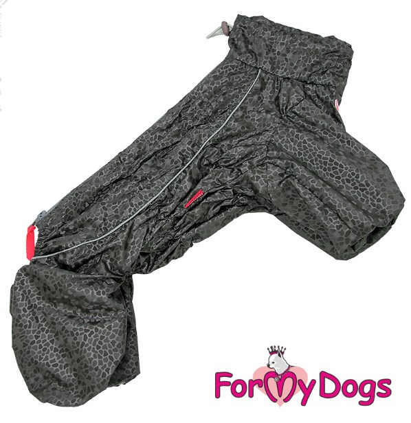 FOR MY DOG Дождевик на шелке т.серый для мальчиков р-р 18 684SS-2022 M шелкм