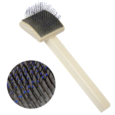 Пуходерка деревянная полукруглая малая с каплей 50*50 арт 07245 Зооник