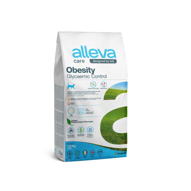 Alleva (Аллева) Care Obesity Glycaemic Control сухой корм для контроля потребления глюкозы, 1,5 кг