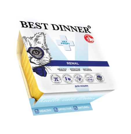 BEST DINNER (Бест Диннер) Vet Profi влажный корм для кошек ренал паштет 100 г