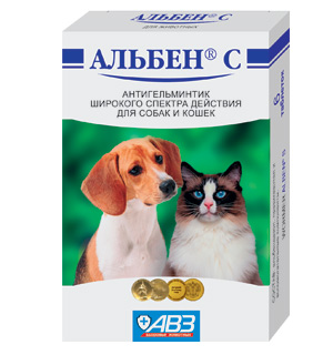 Альбен С для собак и кошек 6 табл. АВЗ