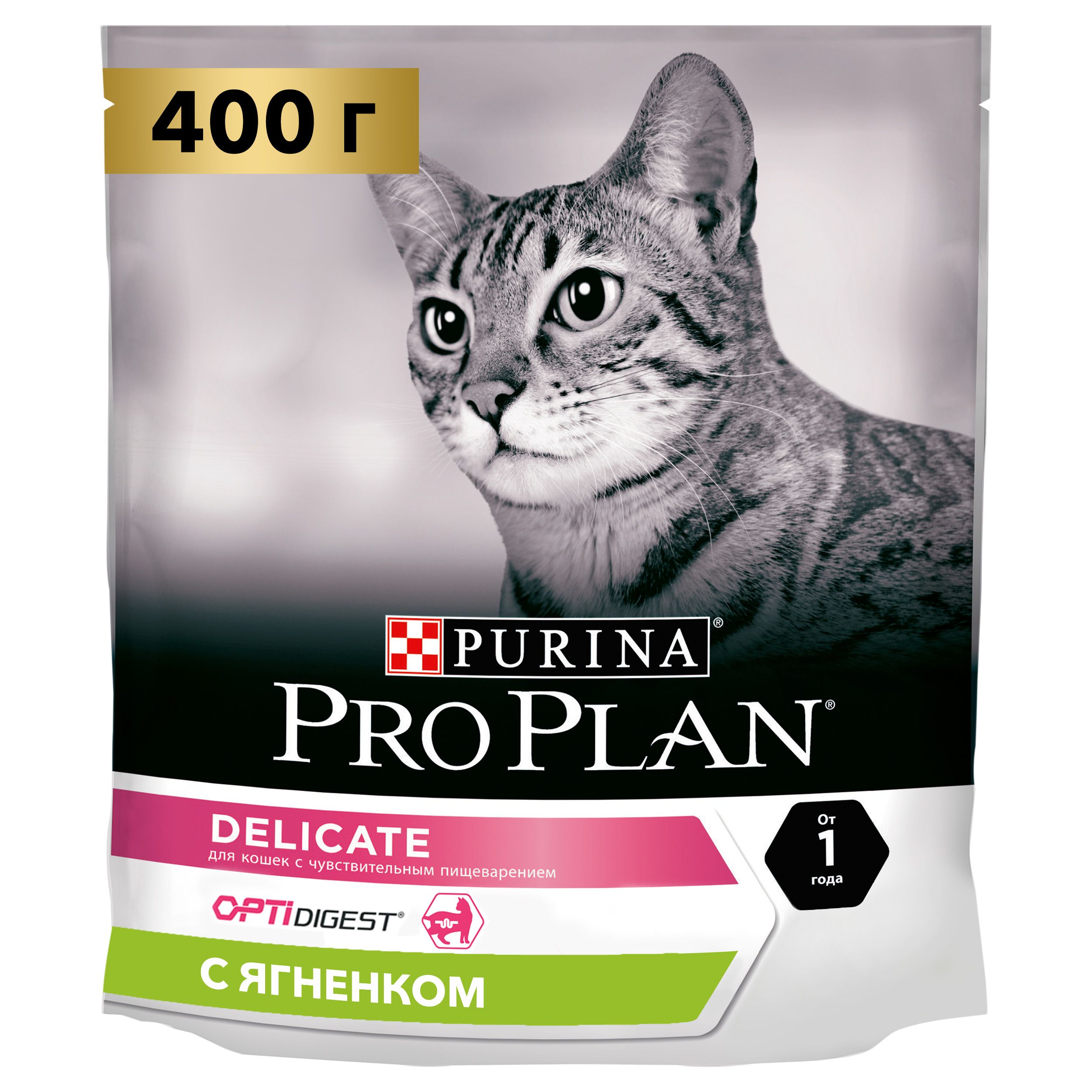 PROPLAN CAT DELIKATE  при чув. кожи и пищ. ягненок, 400 г 12372563