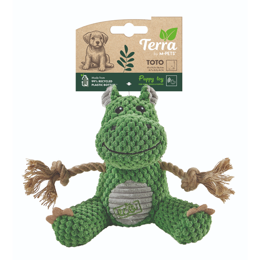 Игрушка мягкая для щенков TERRA TOTO бегемот 17см, MPets