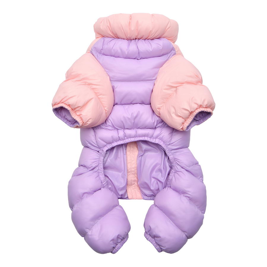 PUPPIA Комбинезон для собак утеплённый "Ultra Light Pastel", розово-сиреневый, XL (Южная Корея)