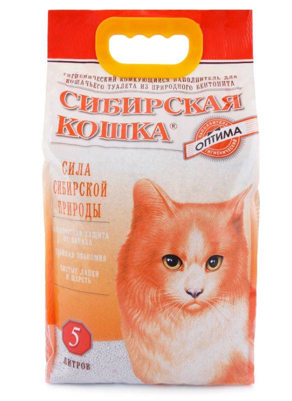 Наполнитель комкующийся Сибирская кошка "Оптима" 5 л 