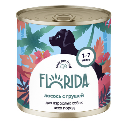 Florida Dog Консервы для собак Лосось с грушей 400гр