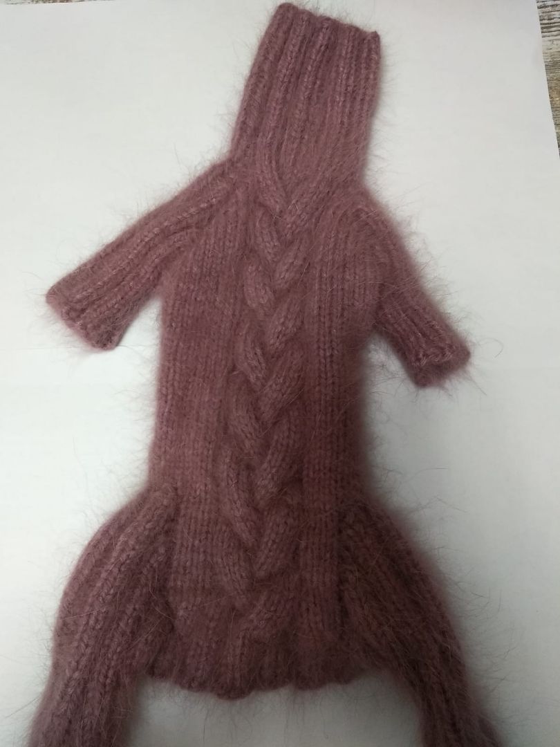 Комбинезон розовый пуховый Hand made