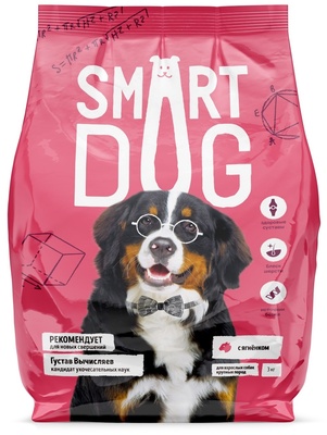 SMART DOG (Смарт Дог) сухой корм для взрослых собак крупных пород с ягненком 18 кг