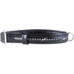 Ошейник Collar brilliance с маленькими сразами черный 3087