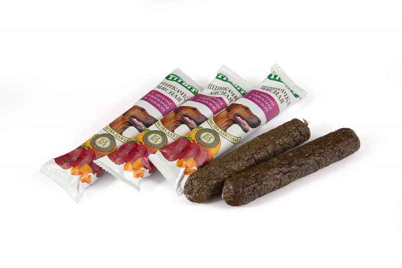 Шпикачки мясные с легким говяжьим и тыквой, 50 г, 1 шт 5382/311506 (9)  TiTBiT