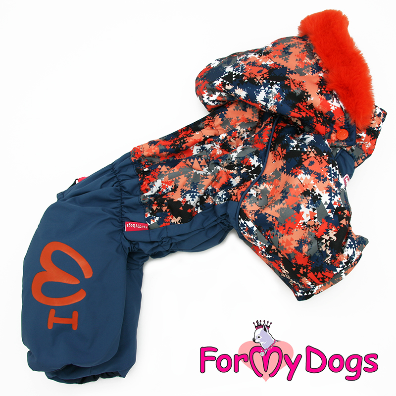 FOR MY DOG Комбинезон синий/оранжевый д/мальчиков  (20) FW843-2020 М