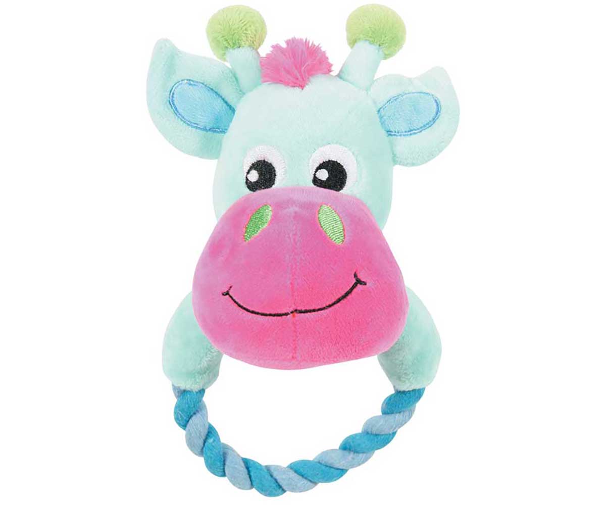 Игрушка мягкая для щенков "Жираф с кольцом" PUPPY 170 мм Triol