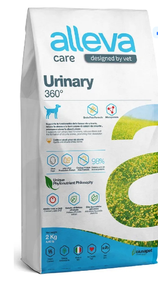 Alleva (Аллева) Care Urinary 360 сухой корм для собак для поддержки функций мочевыводящих путей 2 кг