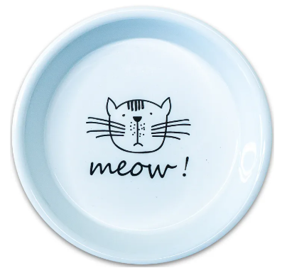 Миска Mr.Kranch керамическая для кошек MEOW! 200 мл белая