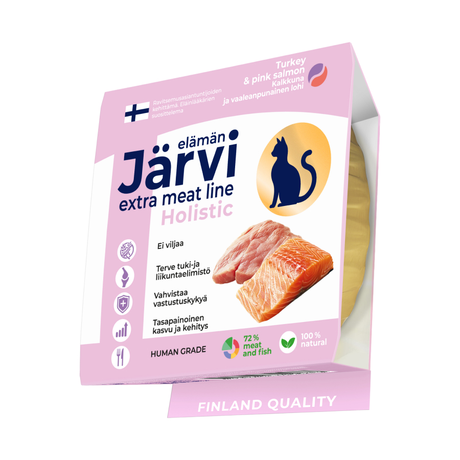 Jarvi (Ярви) Extra meat мясные волокна из индейки и горбуши в желе для кошек и котят, 50 г