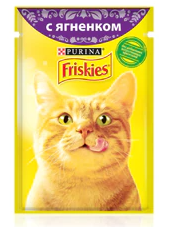 FRISKIES CAT влажный корм для взрослых кошек, с ягненком в подливе пауч 85 г PR12261837/12478773