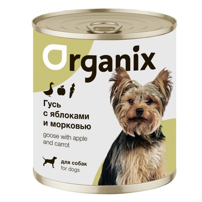 Organix (Органикс) влажные консервы для собак фрикасе из гуся с яблоками и морковью 400 г