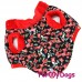 FOR MY DOG Комбинезон "Бабочки" для девочек  (14)черно/красный FW408-2017 F 