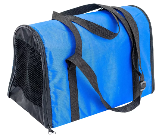 ЧИП Сумка-переноска КОНВЕРТ-ТУННЕЛЬ №3 расклад. с карманом и ремнем 45*28*30см, васильковая