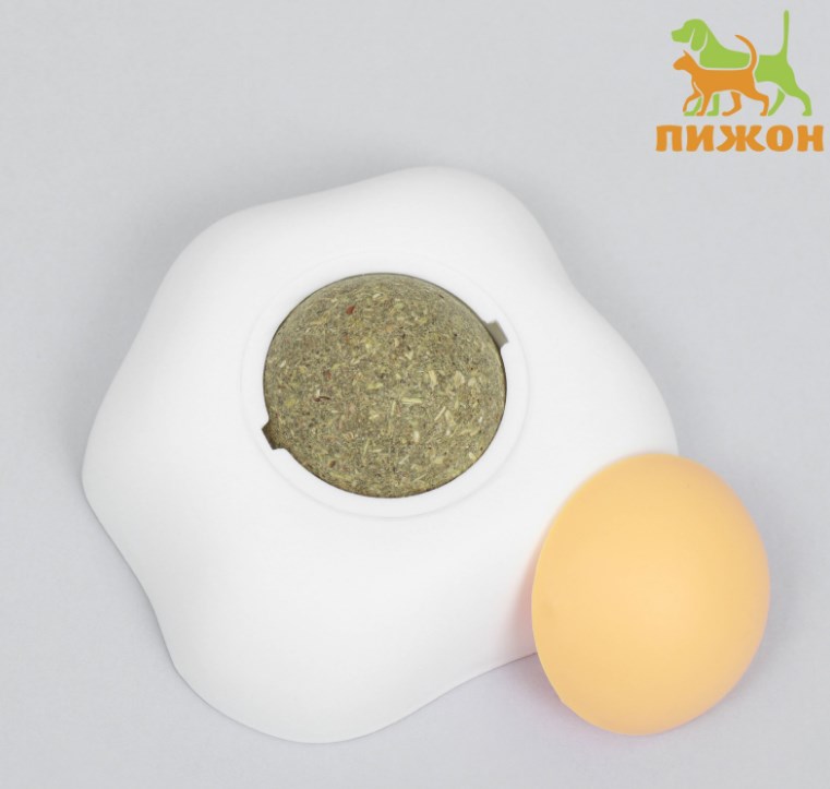 Лизунец из кошачей мяты лакомство для кошек "Яичница" 6 см Пижон