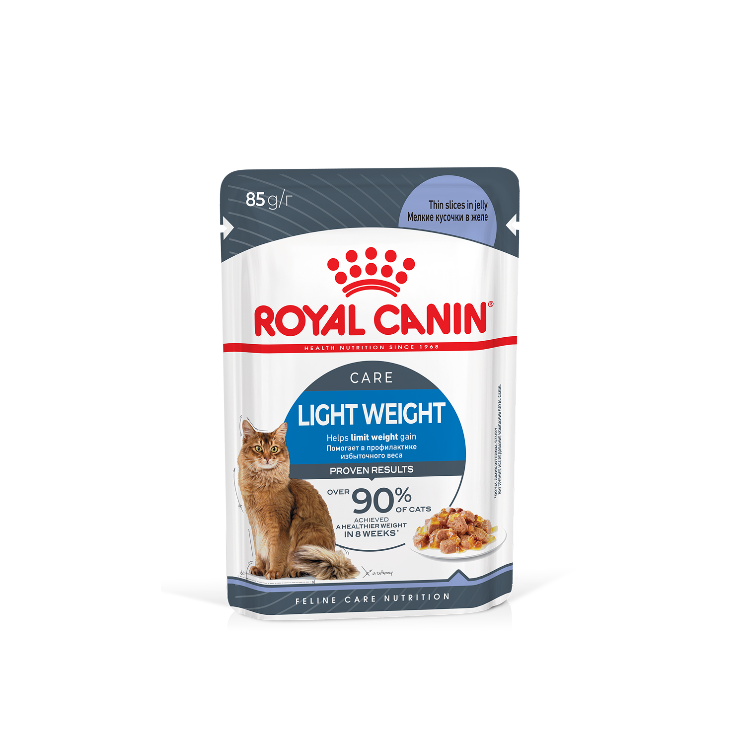 Royal Canin (Роял Канин) Лайт Вейт Кэа корм влажный для кошек с избыточным весом желе для кошек 85 г