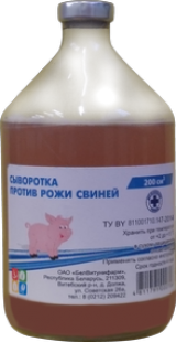 Сыворотка против. Сыворотка против рожи свиней 100 мл, 60шт упак, БЕЛВИТУНИФАРМ. Сыворотка против рожи свиней 100мл (ФГУП 