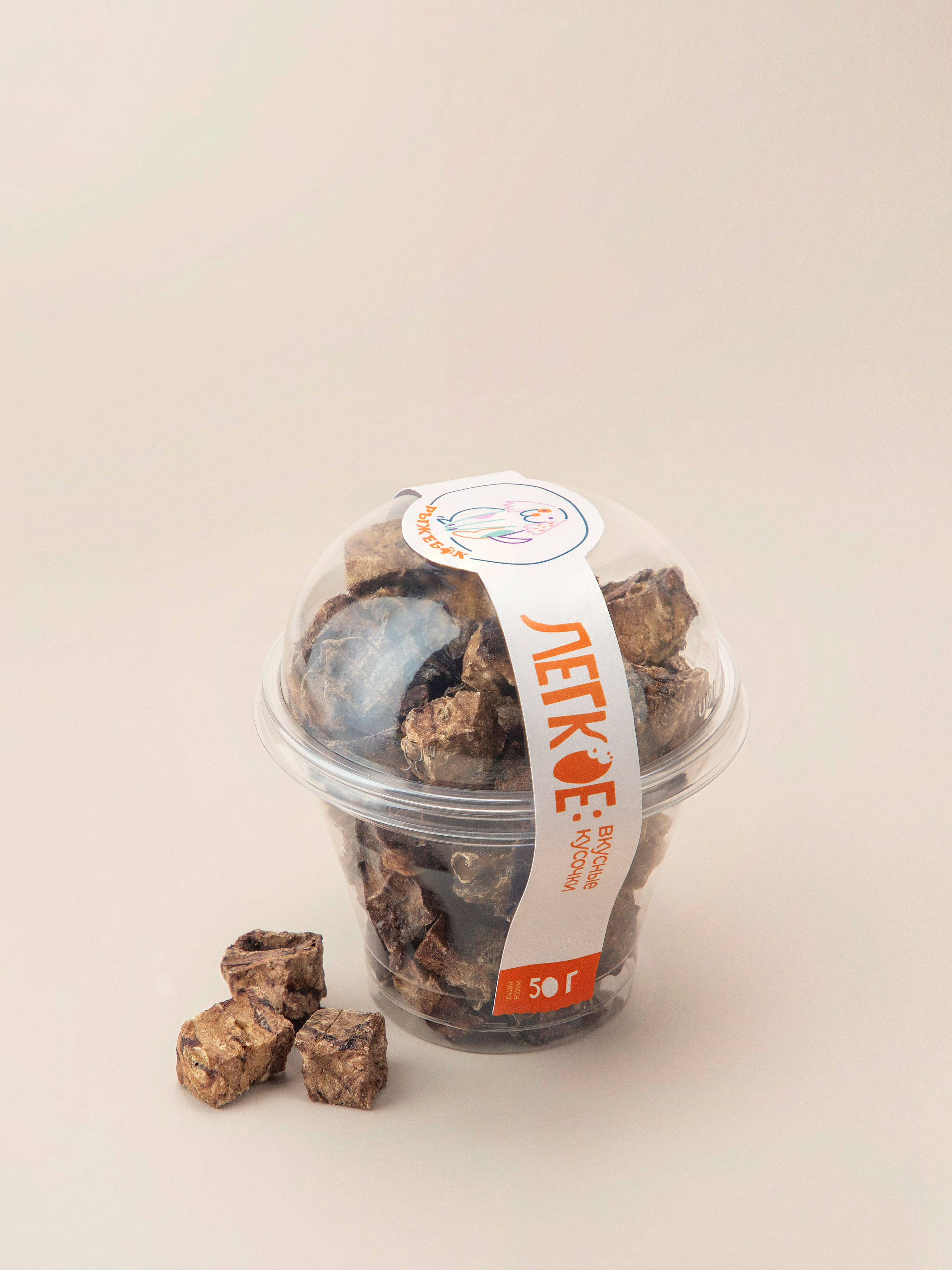 Лакомство для собак "Легкое вкусные кусочки" в стакане 50 гр Рыжебок