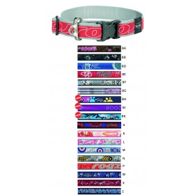 Ошейник нейлон цветной( ROGZ) HB04-W   4*50*80 см