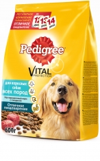 Pedigree Vital Protection для взрослых собак всех пород говядина  600 г