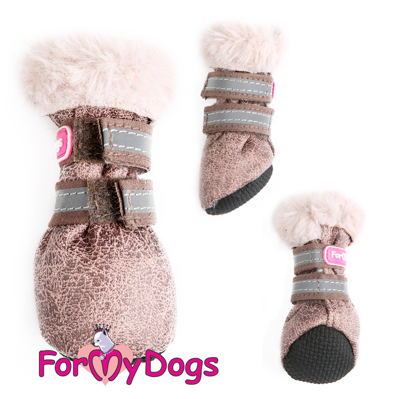 FOR MY DOG Сапоги зимние коричневые ц/кр (3) FMD683-2021 