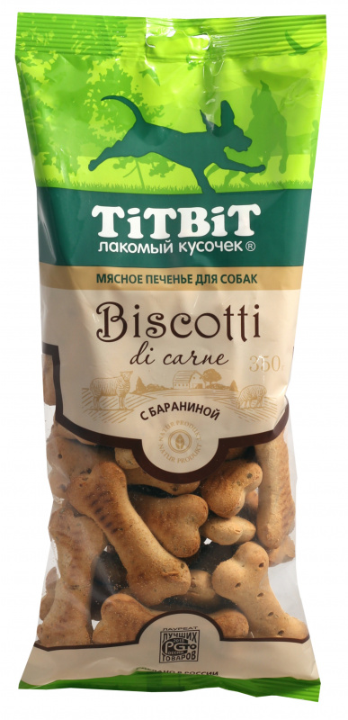 Печенье для собак Biscotti с бараниной 350 г TITBIT