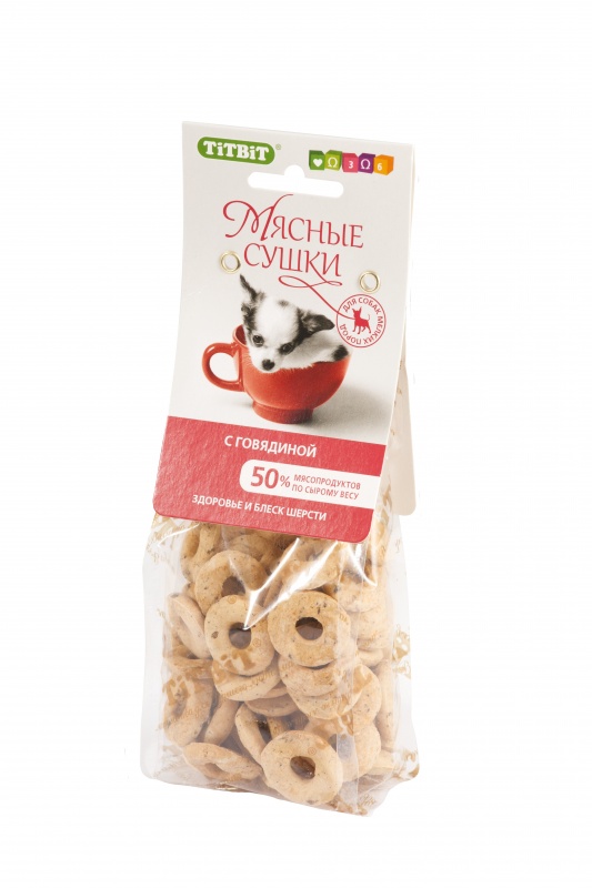 Мясные сушки для собак с говядиной TiTBiT