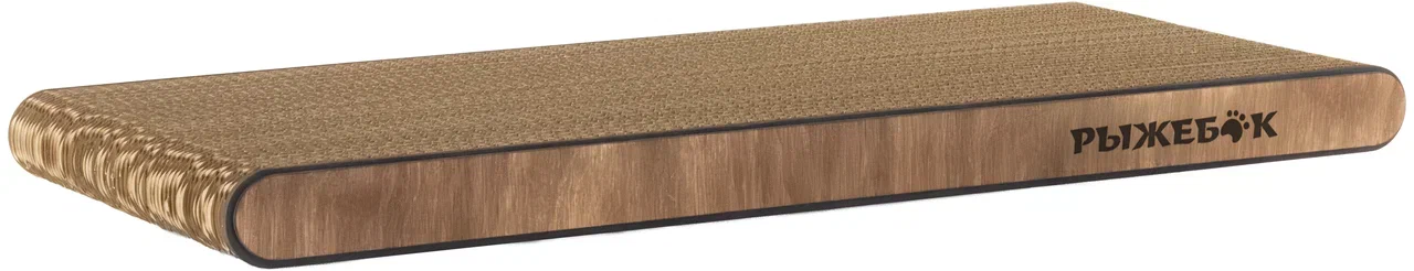 Когтеточка из картона и дерева для кошек 20 см Капелла "Рыжебок"