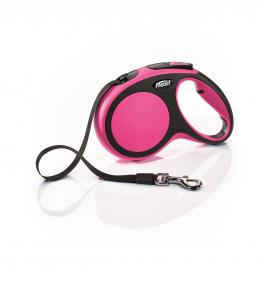 Рулетка FLEXI "NEW COMFORT" М ремень 5 м 25 кг, розовый  52206F Trixie