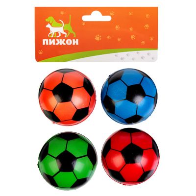 Игрушка мячик зефирный "Звезды футбола" микс цветов арт.151531 Sima