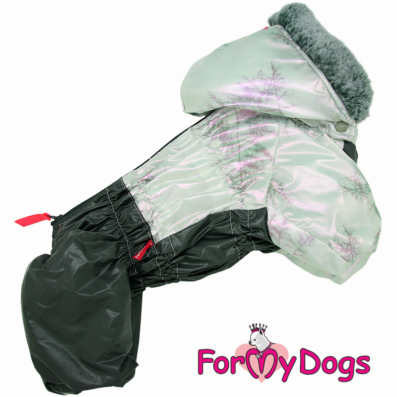 FOR MY DOGS Комбинезон белый /графит металлик для девочек р-р 20