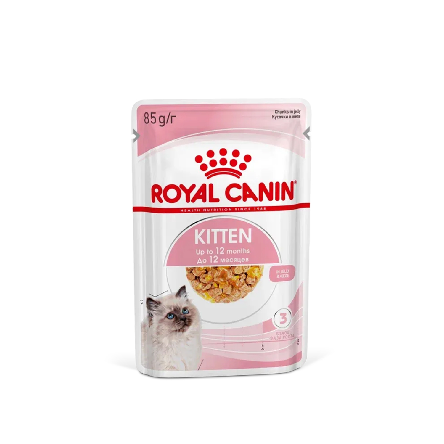 Royal Canin (Роял Канин) Kitten (Киттен) корм влажный для котят до 12 месяцев кусочки в желе 85 г 
