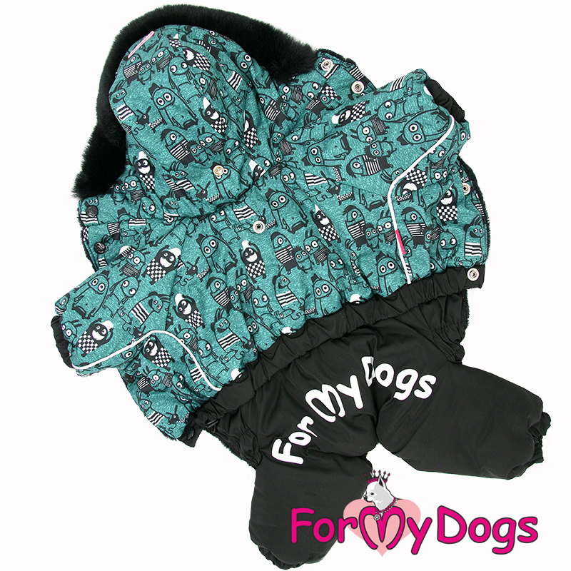 FOR MY DOG Комбинезон черно/зеленый для мальчиков (10) FW1100-2021 M*** 