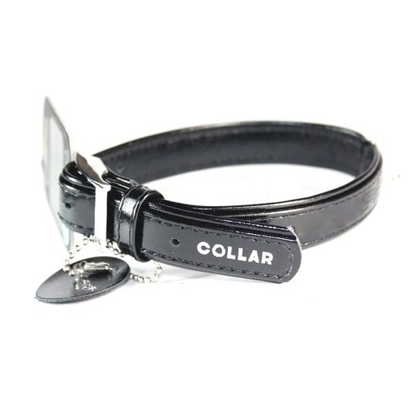 Ошейник "Collar Glamour" без украшений (ширина 20 мм, длина 30-39 см) черный 32931