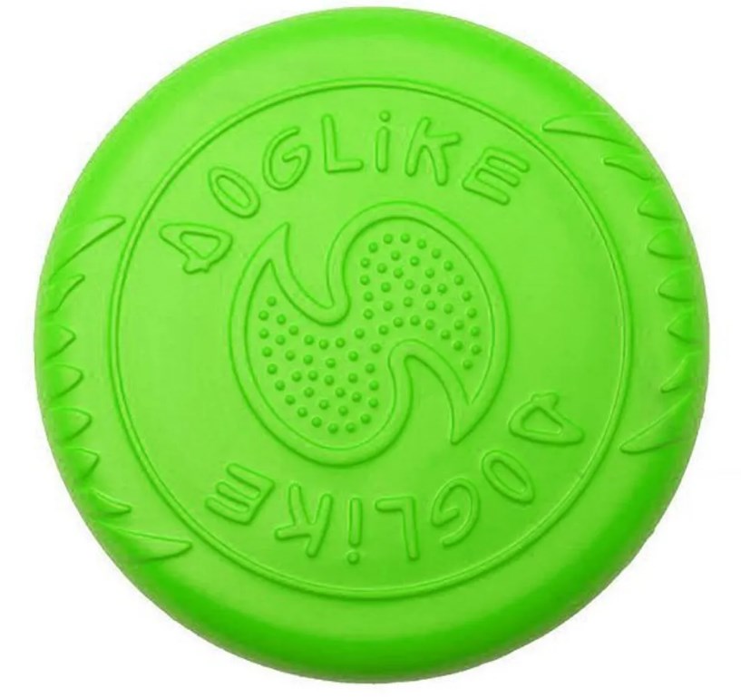 Игрушка для крупных пород Летающая тарелка большая зеленая, ДОГЛАЙК