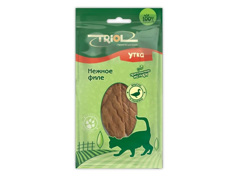 Лакомство д/кошек нежное филе утки, 20гр 20171010 Triol