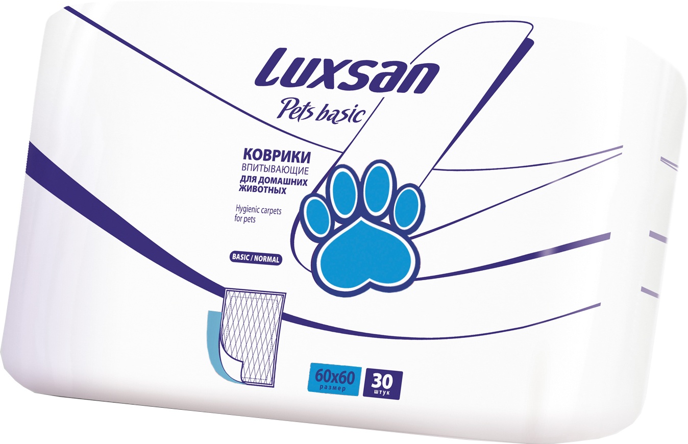 Коврики впитывающие Basic LUXSAN Pets  для животных 60x60 см 1 шт