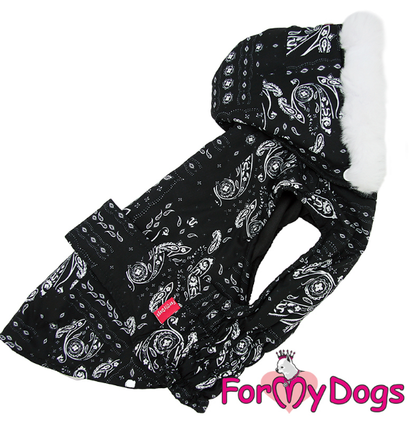 FOR MY DOG Попона "Пэчворк"черная р-р 18
