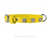 Ошейник "Collar Glamour" с клеевыми стразами (ширина 12 мм, длина 21-29 см) желтый 32688