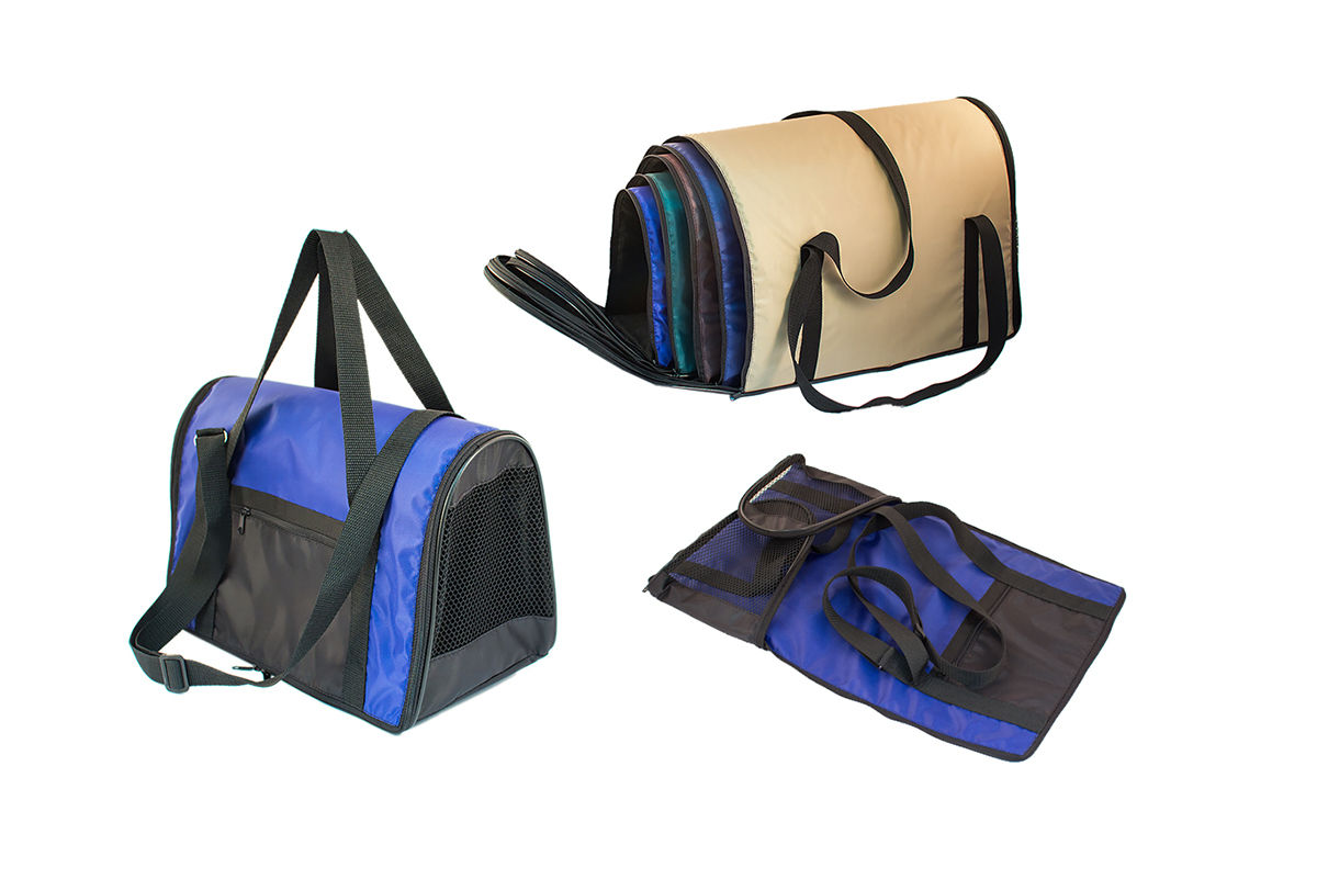 Сумка-переноска для кош/собак "ЧИП" Конверт-туннель №4 раскладн.с карманом и ремнем 49*31*34 см 9029