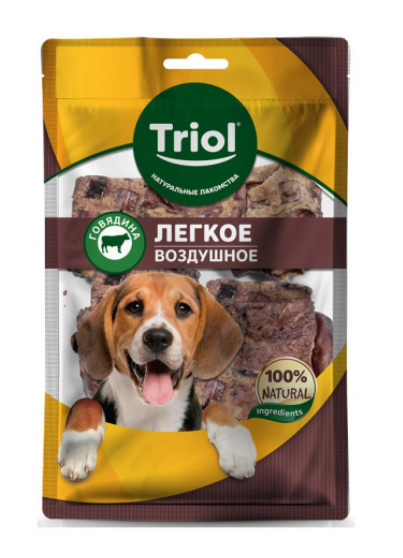 Легкое говяжье воздушное для собак, 40г Triol